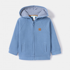 Син суитшърт с цип