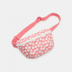 Розова чанта за кръста с принт