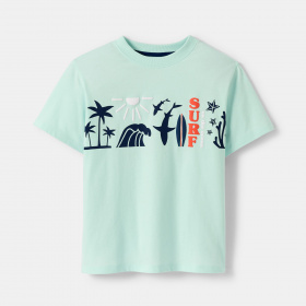 Зелена тениска с мотив