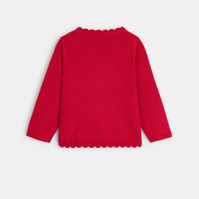 Червен пуловер с мишка
