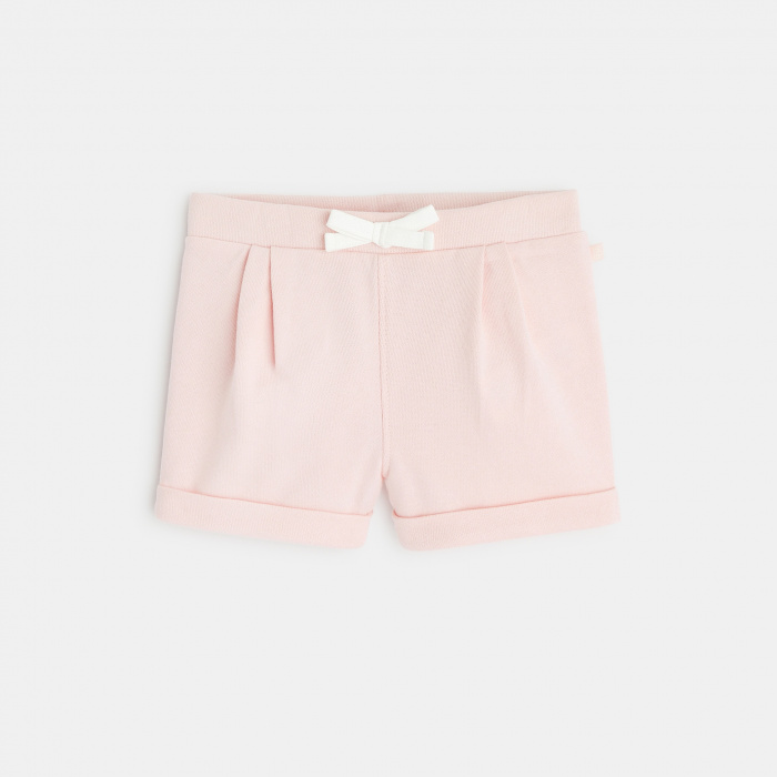 Розови къси панталони с еластична талия