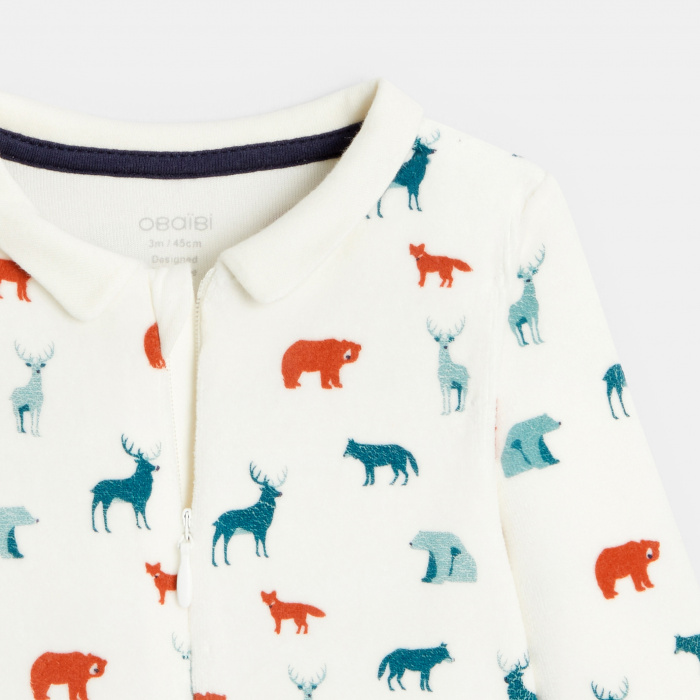 Кадифена пижама с горски животни