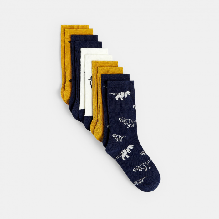 Елегантни чорапи с многоцветни шарки за момче (комплект от 5)