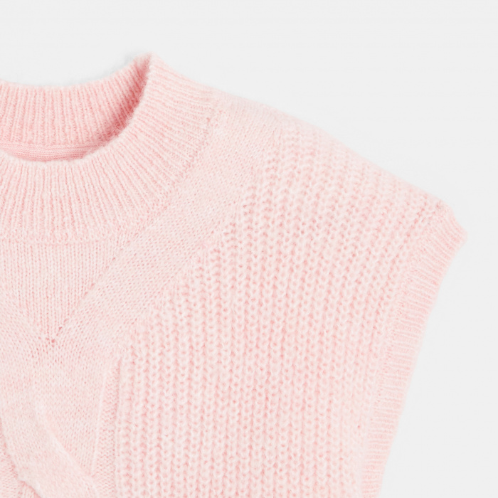 Розов пуловер без ръкави