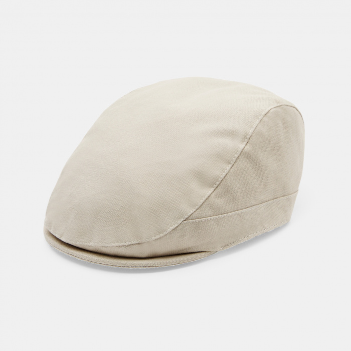 Елегантна бежова памучна шапка