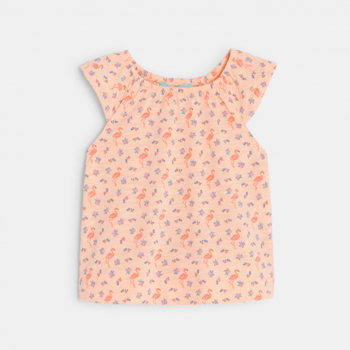 Тениска с щампа на фламинго и шорти