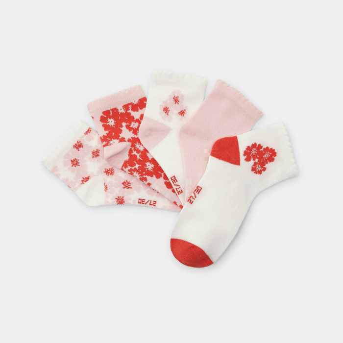 Елегантни чорапи с цветя (комплект от 5 бр.)