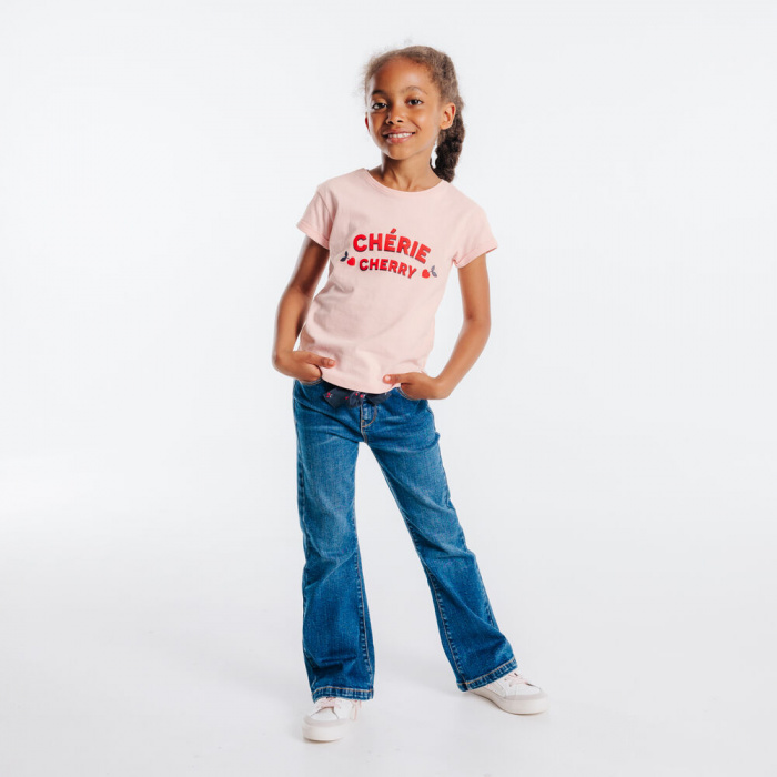 Тениска с къс ръкав и надпис