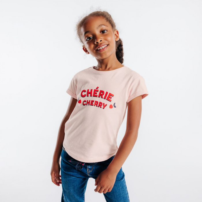 Тениска с къс ръкав и надпис