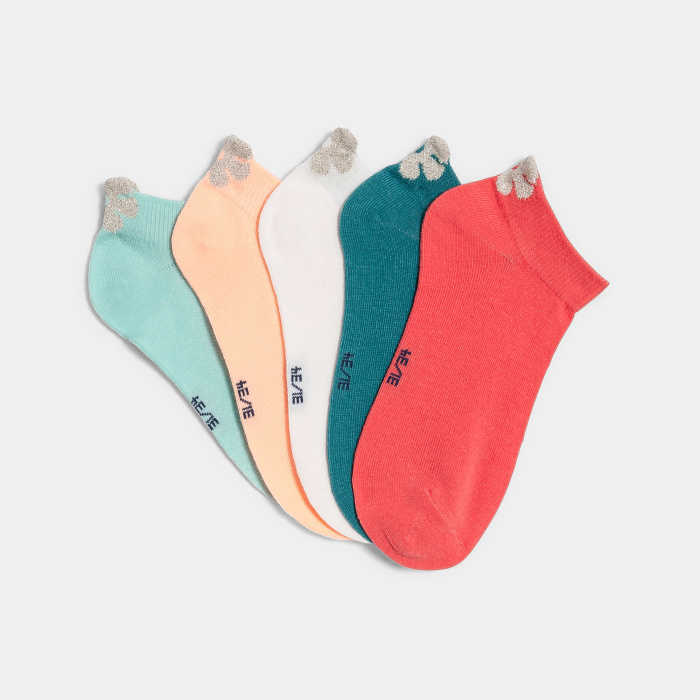 Едноцветни къси чорапи (пакет от 5 бр.)