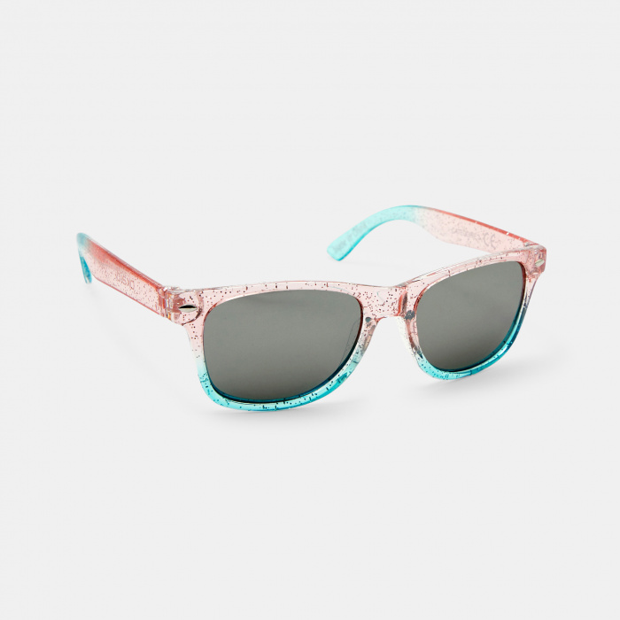 Розови слънчеви очила с брокат