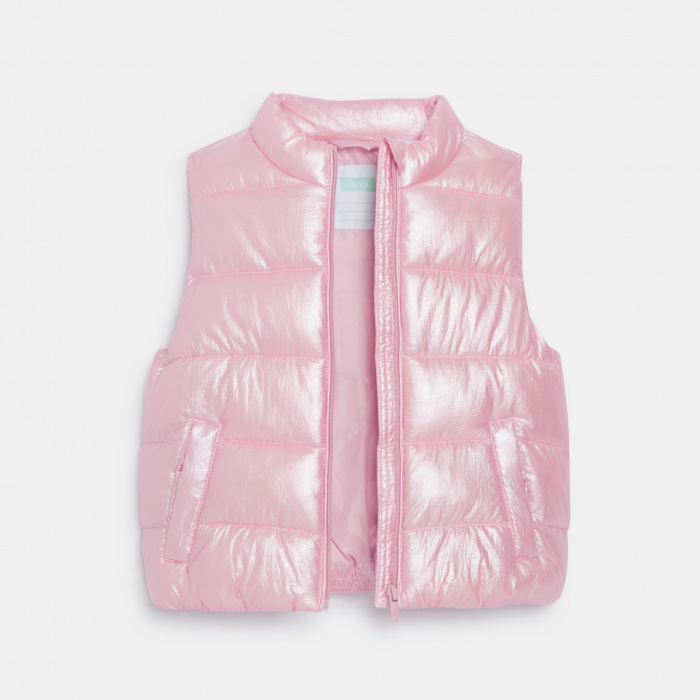 Розово ватирано яке без ръкави