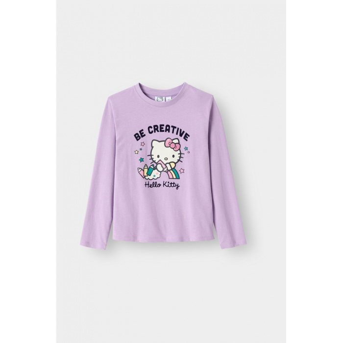 Лилава тениска „Hello Kitty“