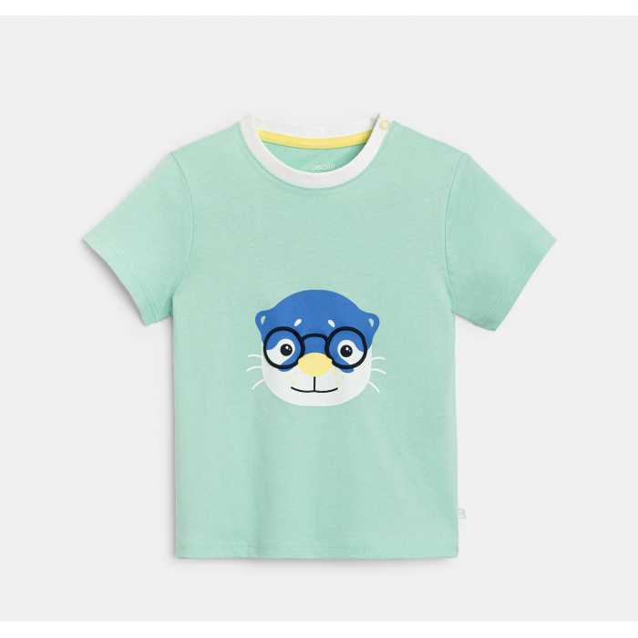 Зелена тениска с животни