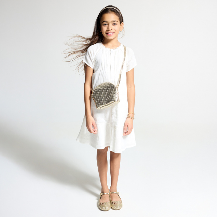 Златна модна чанта