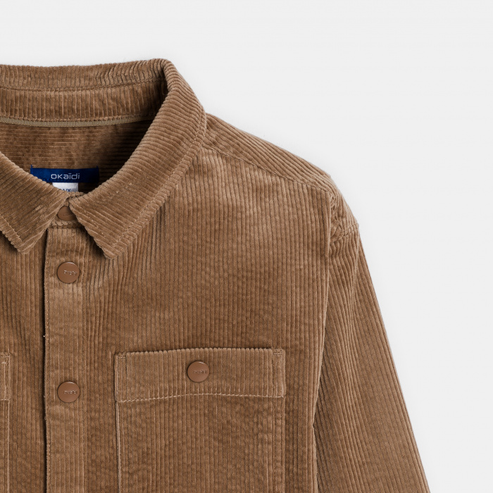 Кафява кадифена риза