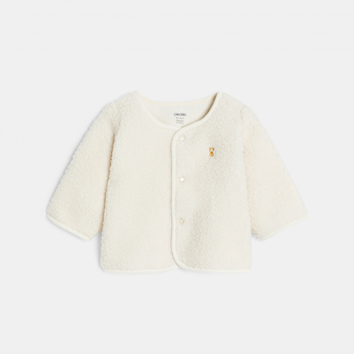 Жилетка от шерпа, жълти кадифени панталони и боди