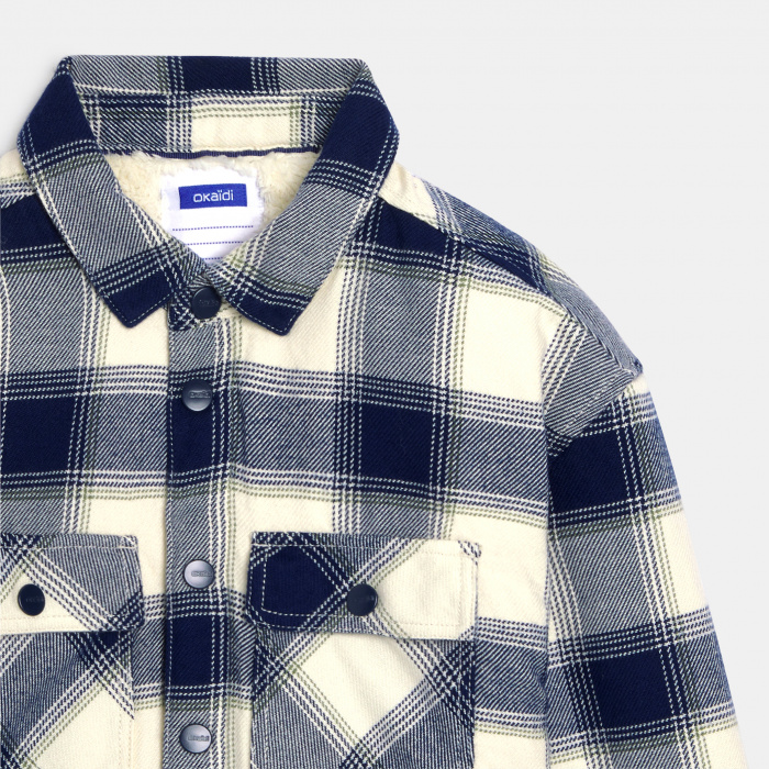 Карирана риза с подплата от шерпа