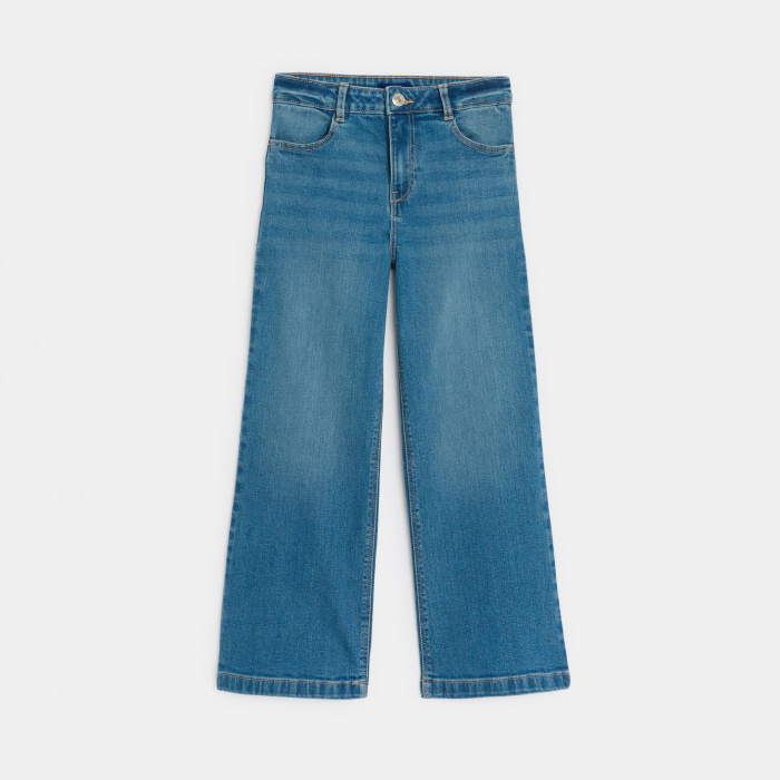 Сини дънки с широки крачоли