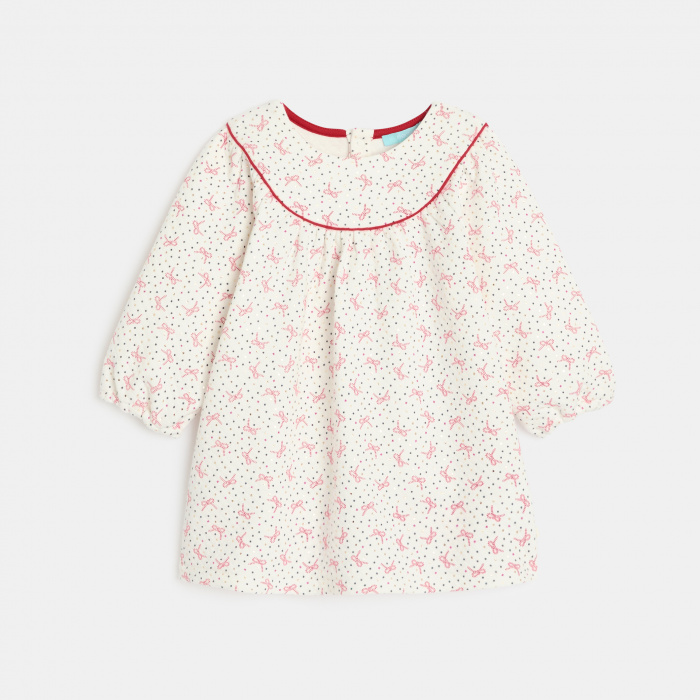 Свободна рокля с щампа и клин