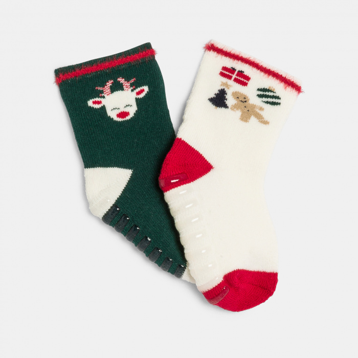 Зелени неплъзгащи се чорапи