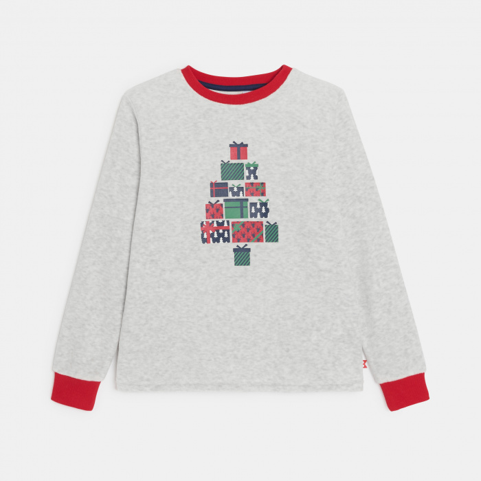 Коледна пижама от червено кадифе