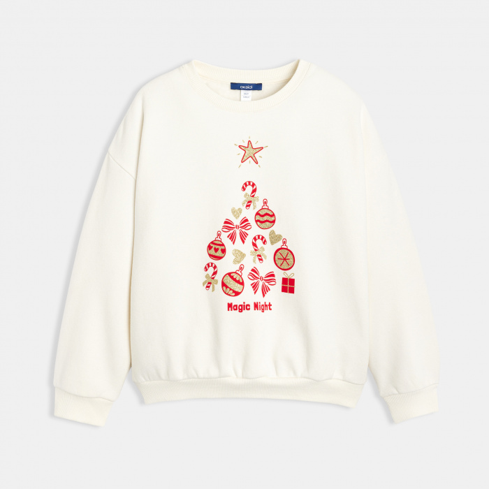 Бял суитчър с празничен мотив