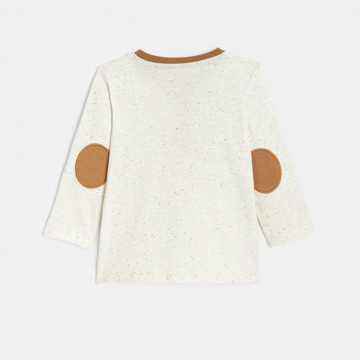 Бежова тениска с копчета