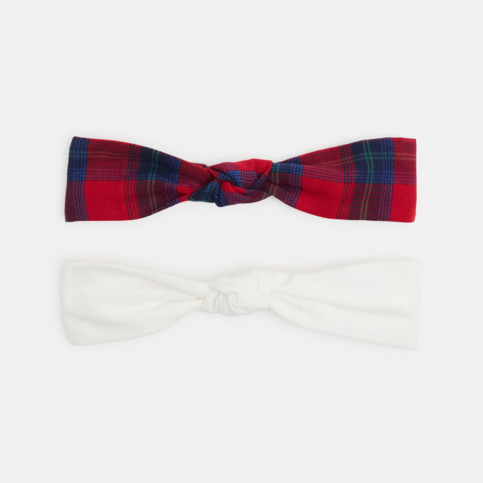 Червена лента за глава с панделка (комплект от 2)