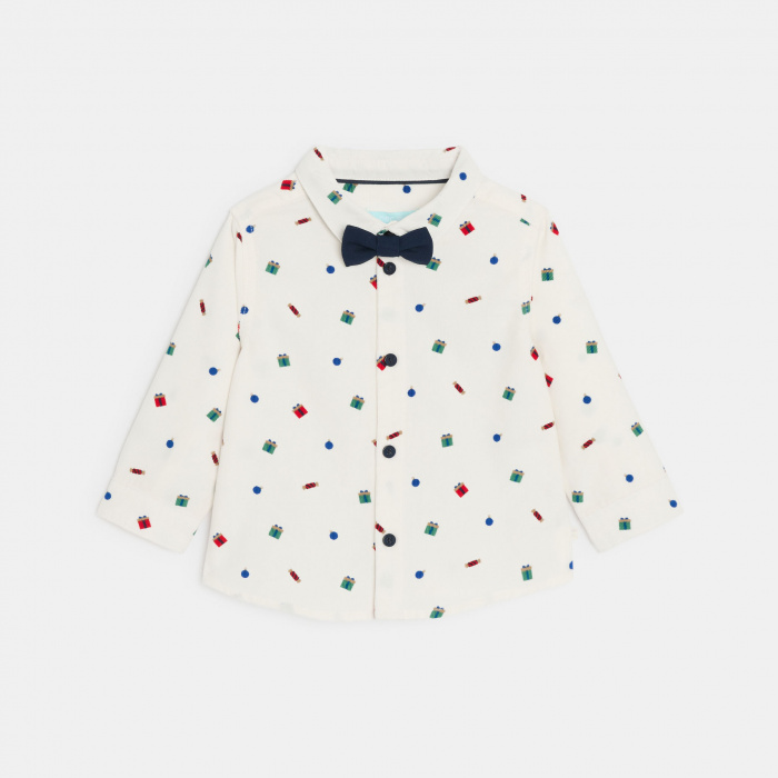 Бяла риза с празничен мотив