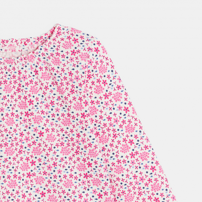 Розова блуза на цветя