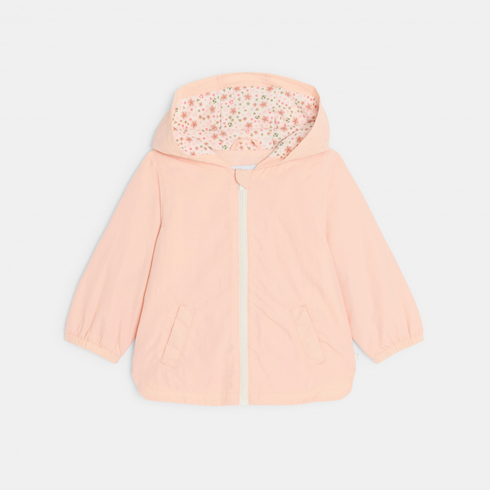 Бледорозово яке с качулка