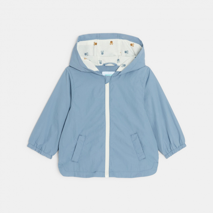 Светлосиньо яке с качулка