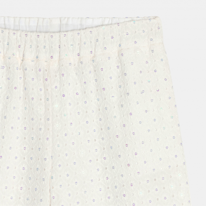 Бели панталони с пайети