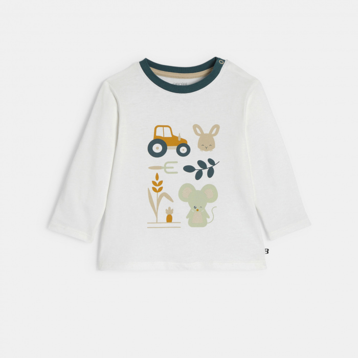 Бяла тениска с щампа