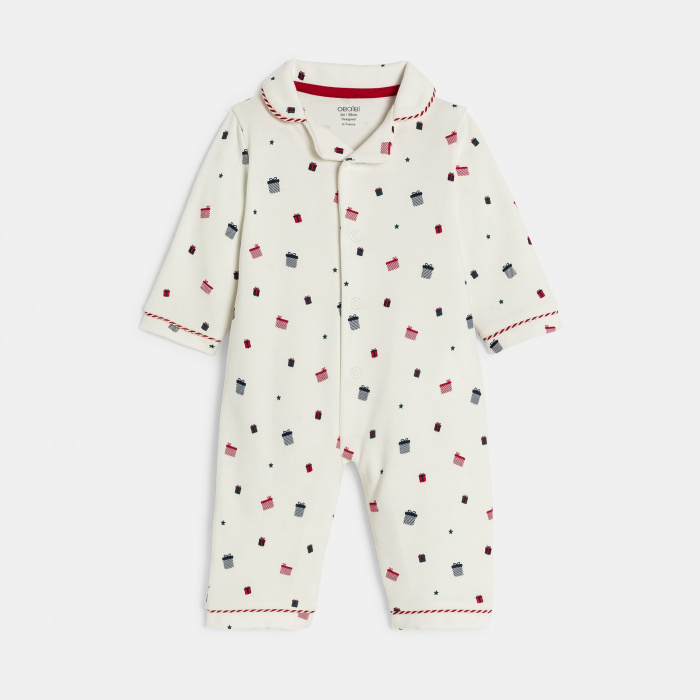 Бял гащеризон с принт