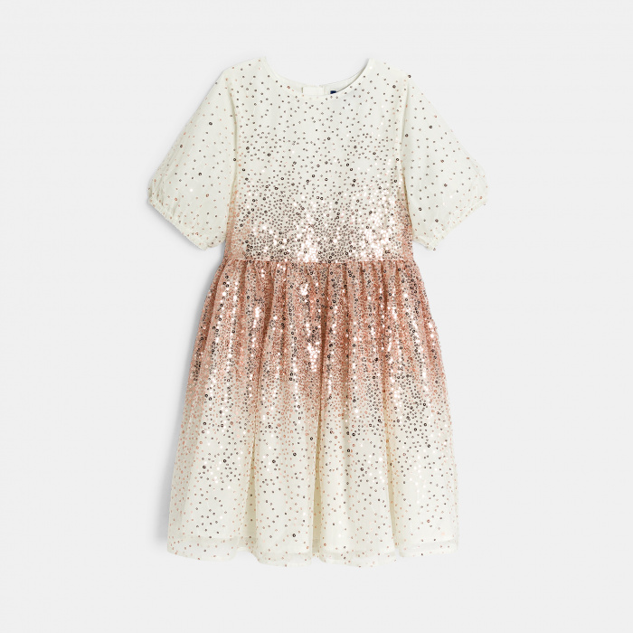 Рокля със златни пайети