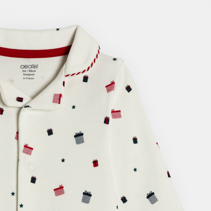 Бял гащеризон с принт