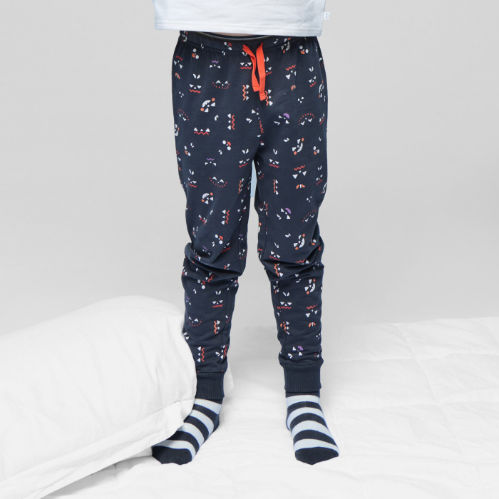 Бяла пижама за Хелоуин в две части