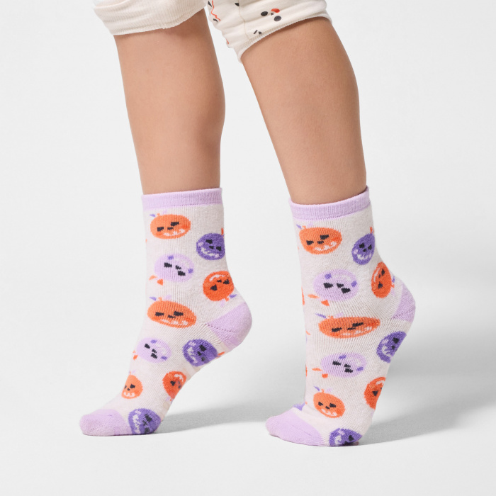 Светещи противоплъзгащи се чорапи с Хелоуин мотив