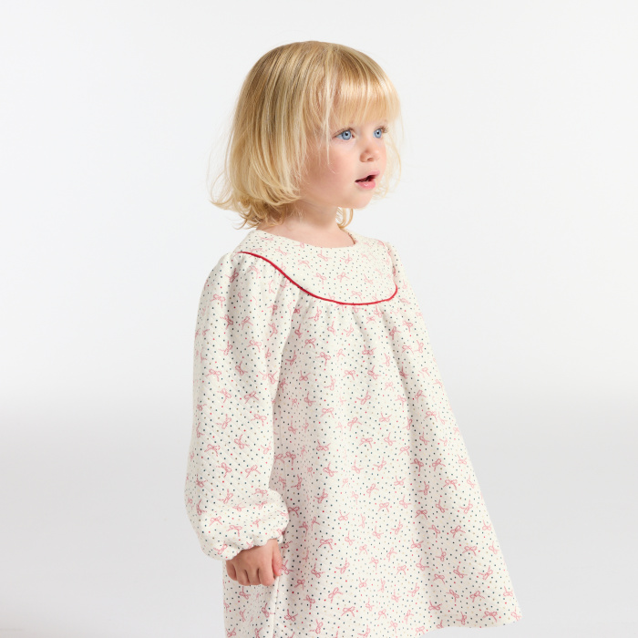 Свободна рокля с щампа и клин