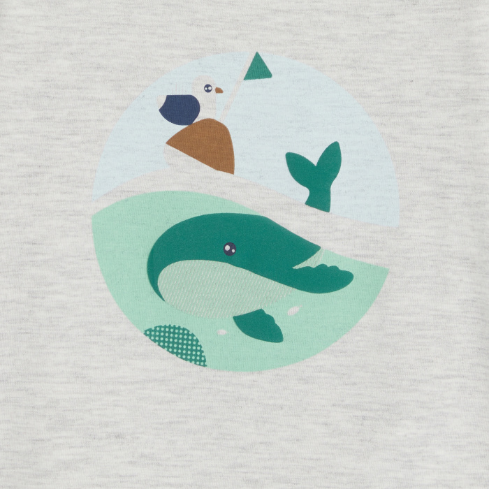 Сива тениска с щампа