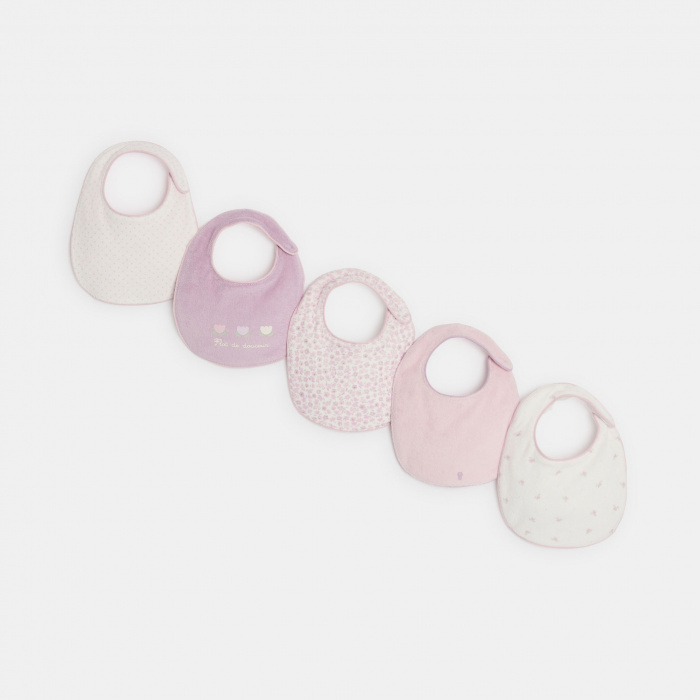 Розови лигавници с флорален принт