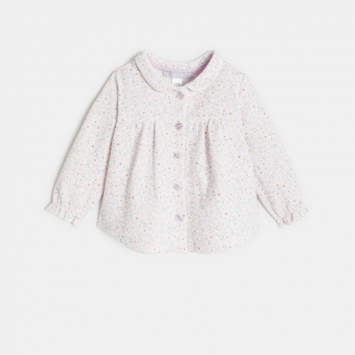 Комплект с лилави флорални мотиви