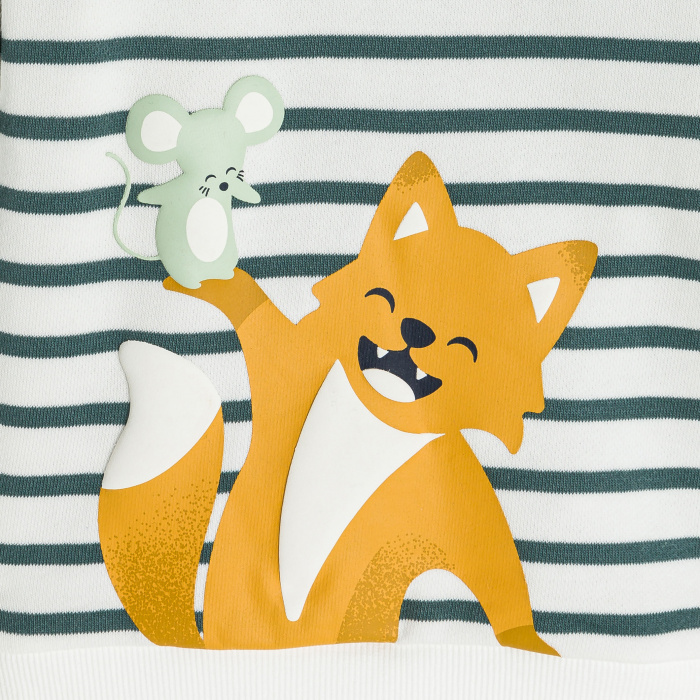 Раиран суитшърт с щампа