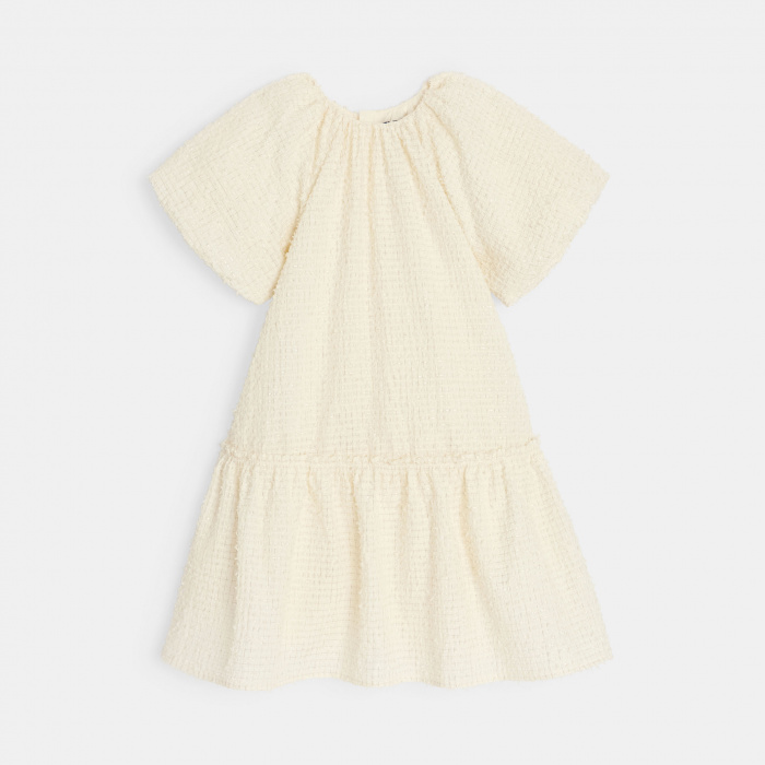 Бяла рокля с къс ръкав