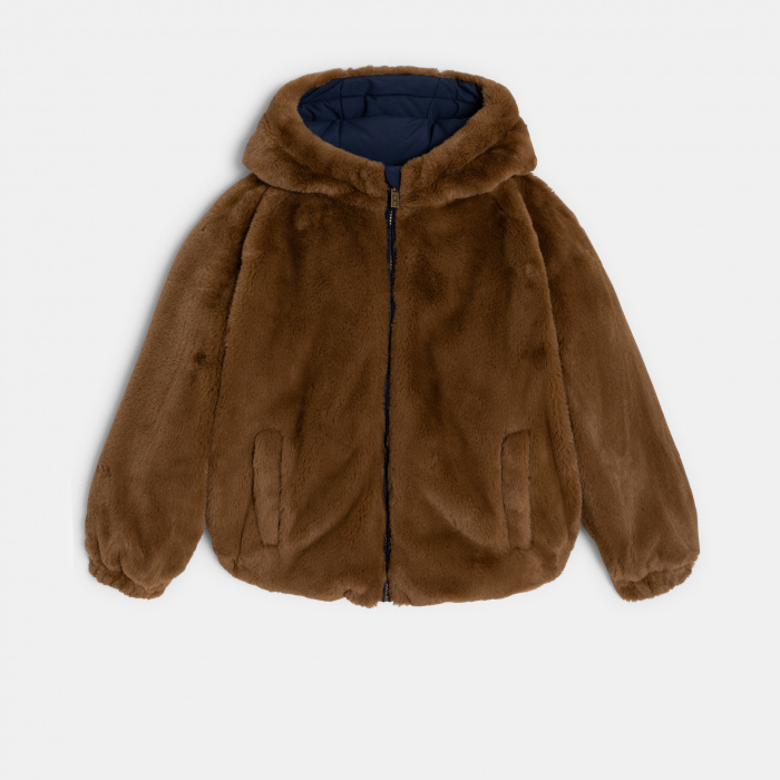 Тъмносиньо двулицево яке