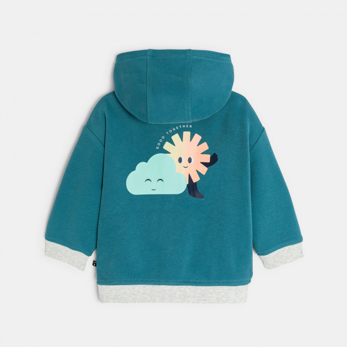 Син суитшърт с цип