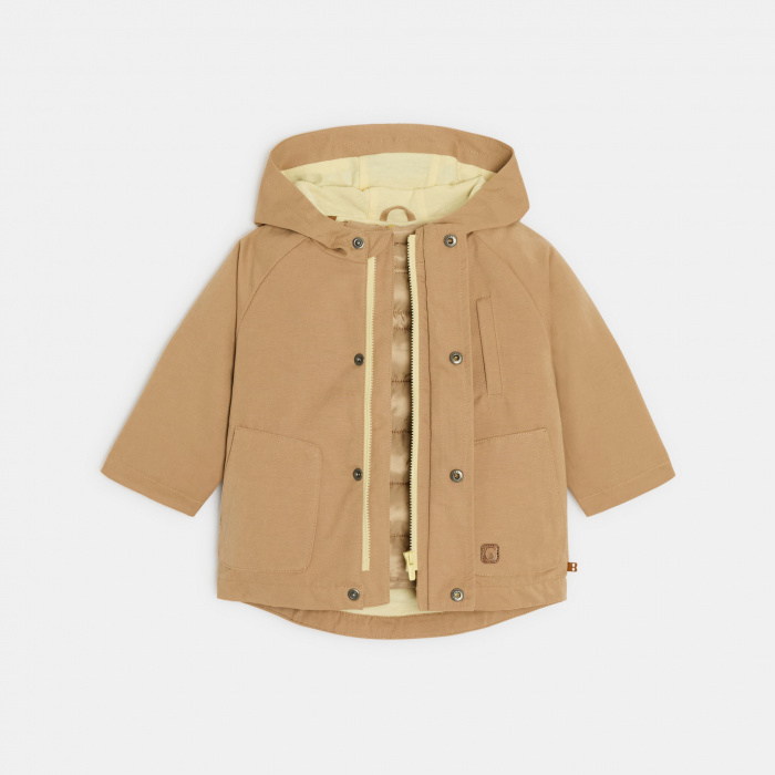 Кафява парка с качулка 2 в 1