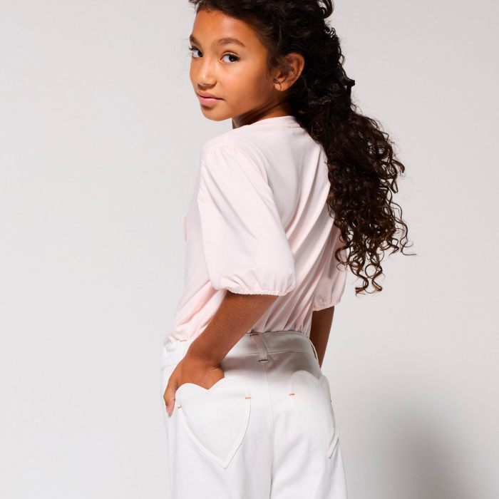 Бели панталони с широки крачоли